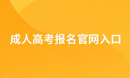 2025年成人高考报名入口官网及报名时间